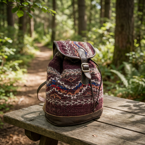 Handmade Canvas Kilim Carry-On 4-<b>Wheel</b> Backpack <b>with</b> Classic Style Unisex <b>Travel</b> <b>Bag</b> Durable - Product Image 3