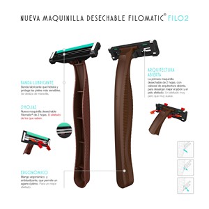 Confezione da 70 lamette da barba Filomatic «FILO2» in vari colori - Product Image 2