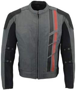 Chaqueta de motocicleta Premim Custom Black Mesh Racer con ribete reflectante a prueba de viento y transpirable para unisex-All Season OEM - Product Image 1