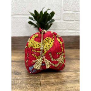 Block Print Bohemian Quilted Wash <b>Bag</b> Set of 3 for <b>Toiletry</b> & Makeup Organizer with <b>Drawstring</b> Closure Logo Pattern - Product Image 3