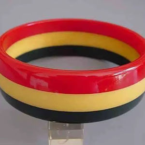 Pulseras y Brazaletes de Joyería de Moda Personalizables, Hechos a Mano, Ecológicos, de Resina Multicolor en Capas, Estilo Indio - Product Image 1