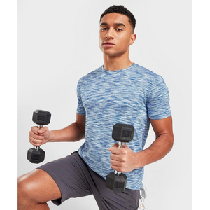 Camiseta deportiva de entrenamiento personalizada de alta calidad para hombre, camiseta gráfica de gran tamaño de punto de peso pesado, estampado de estilo Formal - Product Image 2
