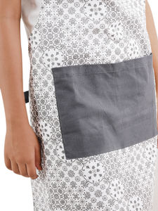 ผ้ากันเปื้อนผ้าฝ้ายแขนกุดสีผสมกับกระเป๋าด้านหน้าสายรัดปรับระดับได้สำหรับบ้านโรงแรมห้องครัวแบบคาดเอว - Product Image 4