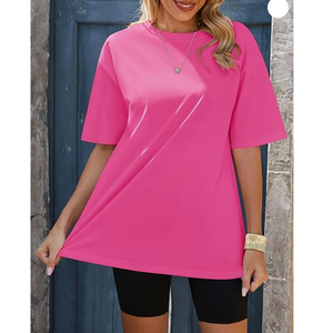 Camisetas de alta calidad, camisetas de verano para mujer, Camiseta de calidad de lujo lisa de algodón para mujer de BD - Product Image 1