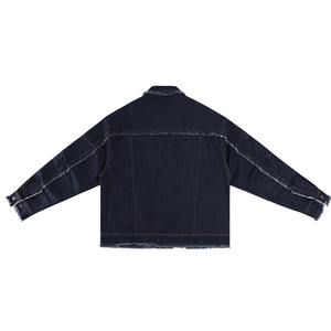 Chaquetas Vaqueras Personalizadas para Hombre, Chaqueta Vaquera Negra de Alta Calidad, Chaqueta Vaquera Cruda - Product Image 2