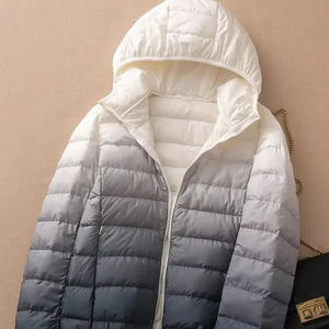 Femmes mi-longueur hiver chaud doudoune à manches longues mince à capuche fermeture éclair Parkas couleur unie peau de mouton coton rembourré Jacect - Product Image 1