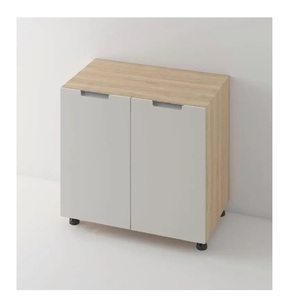 Armarios de cocina Estilo americano Tablero de panel de color madera blanca Caja de armario de cocina de MDF moderna con cubierta laminada - Product Image 1