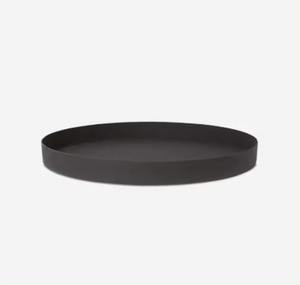 Matte Black Modern round Cast Iron Serving <b>Tray</b> with Handles for Dining Table Parties or Home Decor - Product Image 5