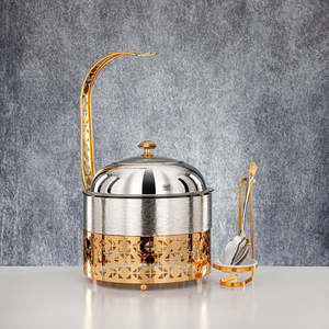 ชุดอุ่นอาหารสแตนเลสคุณภาพสูงพร้อมขาตั้ง เหมาะสำหรับบุฟเฟ่ต์และงานจัดเลี้ยง - Product Image 4