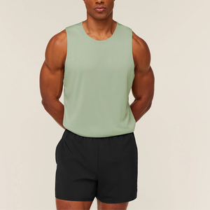 Débardeurs pour hommes de qualité supérieure à prix abordable – Respirants, pour l'entraînement, la gym et le fitness – Coton, motif rayé, col rond – Collection 2026 - Product Image 5