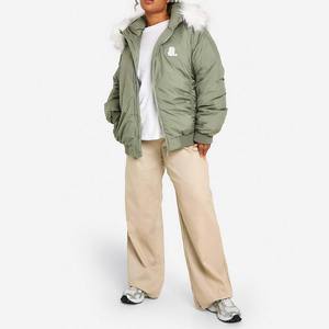 Chaquetas Bomber de Invierno para Mujer, Tejidas, Transpirables, Ecológicas, Resistentes al Viento, de Alta Calidad, Personalizadas, Directamente de Fábrica - Product Image 3