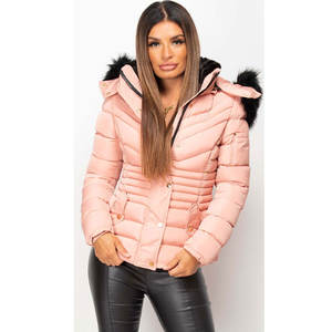 Abrigo de invierno acolchado Reversible de talla grande hecho a medida para mujer impermeable OEM Logo impreso chaqueta acolchada acolchado de burbujas transpirable - Product Image 5