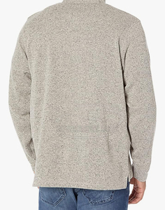 Sweat-shirt sur mesure 1/4 demi fermeture éclair sur le devant pour hommes hiver personnalisé hommes demi fermeture éclair sur le col ras du cou - Product Image 5