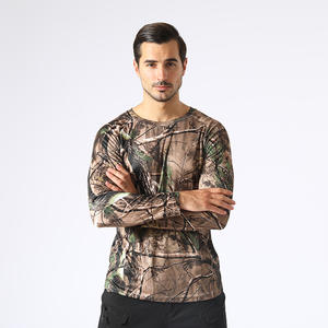 เสื้อยืดล่าสัตว์ ยูนิเซ็กซ์ โปโล ผ้าฟลีซสั่งทำพิเศษ ลายหมูป่า กวาง 3 มิติ แบบสม็อค ลายพรางเปล่า สำหรับฤดูร้อน ตกปลา นักล่า - Product Image 6