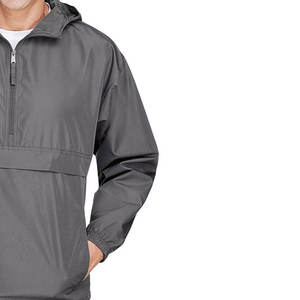 Veste de pluie imperméable pour extérieur Imperméable à capuche de couleur unie en tissu mince pour adultes - Product Image 3