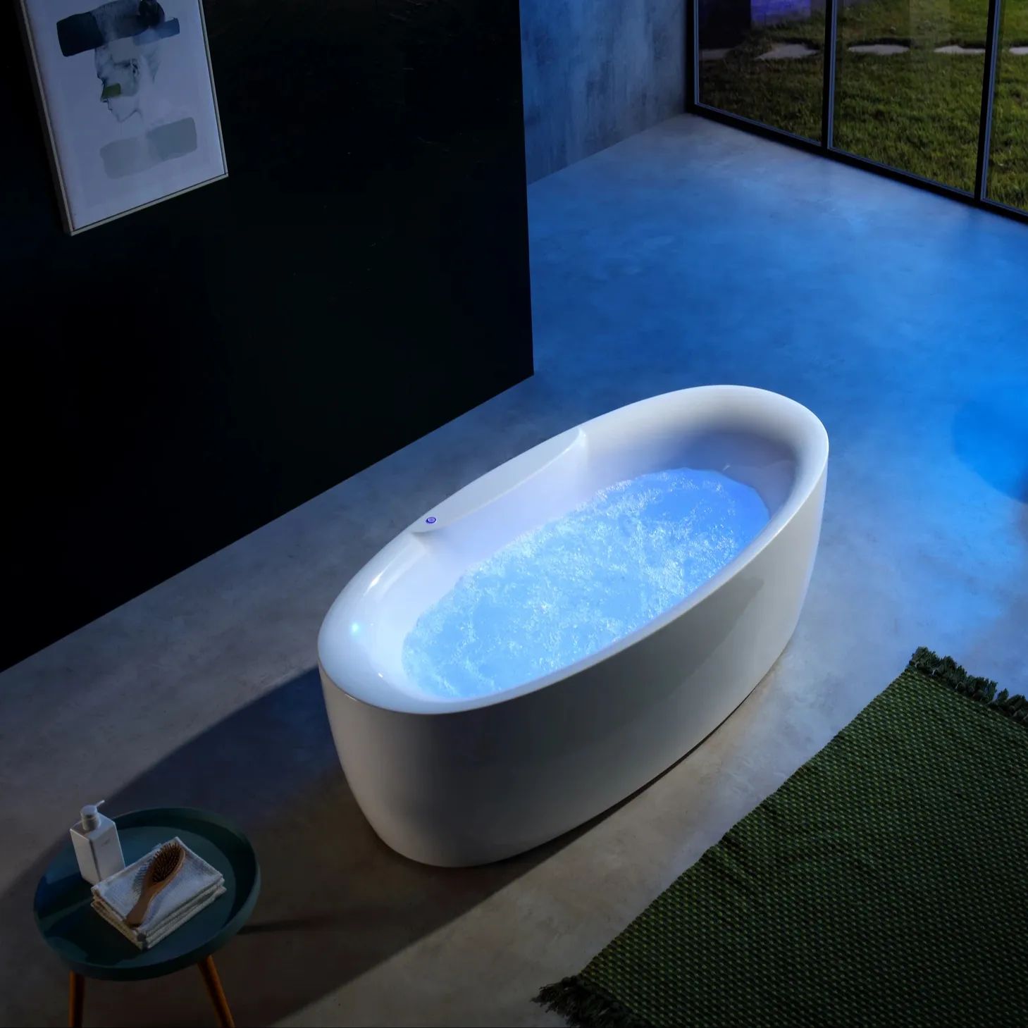 마사지 욕조 하이 퀄리티 독립형 고급스러운 경험 현대 디자인 LED 아크릴 욕실 현대 공기 마사지 토라