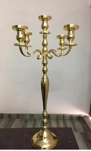 Hot Selling Metal <b>Tall</b> Candelabra With Five Candle in Silver Plated for Dinner Party <b>Table</b> Centerpiece - Product Image 4