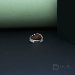 แหวนเพชรโมอิสสไตล์ฮิปฮอปสำหรับสุภาพบุรุษดีไซน์สุดอลังการ14kt สีทองสวยงามไม่เหมือนใครสำหรับทุกที่ - Product Image 3