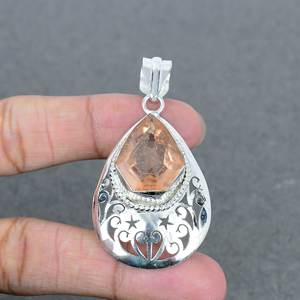 จี้ชุบเงินควอตซ์รูปหมีสไตล์วินเทจอัญมณีหลวมเกรดชั้นนำพร้อมจี้แฟชั่นและเครื่องรางทองเหลืองที่มีค่าที่สุด - Product Image 3