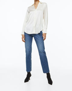 Camisa de algodón 100% informal de franela coreana a cuadros ligera de manga larga de corte clásico para mujer Botón de verano con estampado de alta moda - Product Image 2