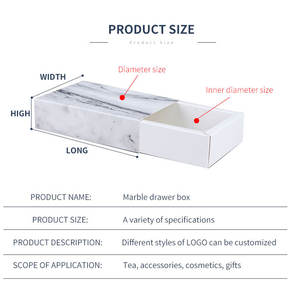 Boîte à tiroirs Boîte d'emballage pour bibelots et sous-vêtements Boîte d'emballage en carton imprimé Boîte cadeau pliable en papier kraft sur mesure - Product Image 3
