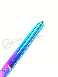Tijeras profesionales de acero inoxidable japonesas de 6 pulgadas para peluquería, mango de arcoíris personalizado, tijeras de belleza de goma recta afiladas - Product Image 6