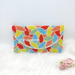 กระเป๋าคลัทช์ปักลายปักไข่มุกกระเป๋าสะพายไหล่สำหรับงานแต่ง - Product Image 5