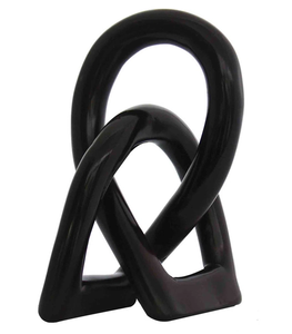 Figurine Sculpture la plus vendue Ensemble de sculptures décoratives en métal moderne Revêtement noir brillant Look de qualité supérieure pour pièce maîtresse de table - Product Image 1