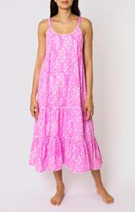 Imprimir Midi Longitud Verano Algodón Sin mangas Diseñador Hecho a mano Moda Ocasión Desgaste Vestido de mujer - Product Image 3