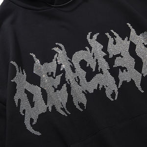 Oversized <b>Thermal</b> <b>Hoodie</b> Custom Black with High Quality Logo Solid Color Thick Design Fleece XS Size for Winter - Product Image 5