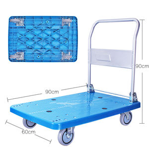 간편한 보관 및 저소음 회전 바퀴 플라스틱을위한 접이식 핸들러가있는 500 Kg 적재 용량 헤비 듀티 핸드 트럭 트롤리 - Product Image 3