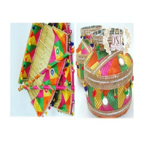 Decoración Punjabi para Bodas, Accesorios de Decoración Jaggo y Mayia de Dstexports, Decoración Cultural Punjabi para Bodas, Accesorio Decorado con Phulkari - Product Image 1