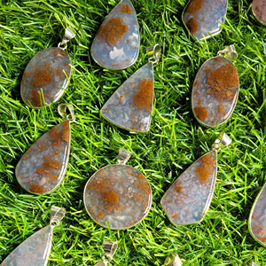 Mejor grado Polka Chalcy cabujón Polka Chalcy Metal colgante cabujón de cristal Natural colgante de piedras preciosas - Product Image 1
