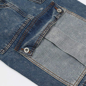 2023 primavera moda hombres jeans cortos verano Casual Cargo bolsillos Jeans hombres de talla grande diseño de logotipo personalizado pantalones cortos de mezclilla - Product Image 4