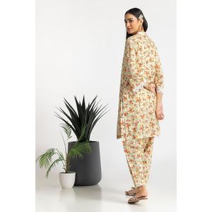 Conjunto Coordinado Estampado Dobby KST-43316 de Corte Holgado con Decoración de Encaje - Product Image 2