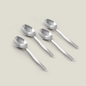 Juego de cubiertos de metal minimalista de 24 piezas, cubiertos de diseño para bodas, negocios, características sostenibles para eventos y regalos indios - Product Image 2
