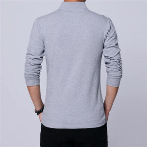 Automne hommes à manches longues luxe polos coupe régulière décontracté hommes t-shirt grand Streetwear léger Vintage hauts - Product Image 2