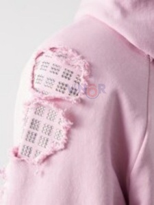 เสื้อพูลโอเวอร์ผ้าฟลีซคอตตอน 100% สำหรับฤดูหนาว สกรีนโลโก้ตามสั่ง ขายส่ง ทรงโอเวอร์ไซส์ ซิปหน้า แขนเสื้อแบบดิสเทรส ระบายอากาศได้ดี สำหรับผู้ชาย - Product Image 6