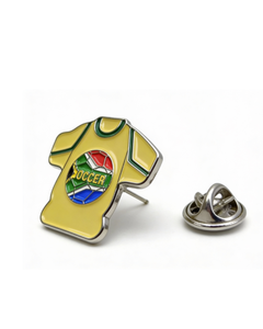 เข็มกลัดโลหะผสมสังกะสีเคลือบสีลายธงชาติทีมฟุตบอลแอฟริกาใต้ พร้อมตัวล็อคแบบผีเสื้อ - Product Image 3