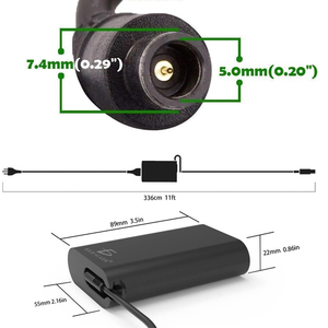 Caricabatterie per Laptop 90W 19.5V 4.62A Compatibile con DELL, Adattatore di Alimentazione DC AC per Prese JP EU US UK AU per Connessione Desktop - Product Image 4