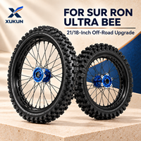 Ensemble complet de roues tout-terrain 21/18 pour Surron Ultra Bee, pneus Kenda, moyeu CNC, kit de remplacement pour moto électrique tout-terrain