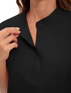 Conjunto de exfoliante para mujer, Top exfoliante elástico y pantalones para correr, traje exfoliante antiarrugas con cuello mandarín, uniforme médico - Product Image 2