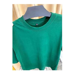 Camiseta de mujer de calidad Premium 100% algodón de secado rápido transpirable de punto de manga corta Streetwear Anti-Shrink Logo Decoración - Product Image 1