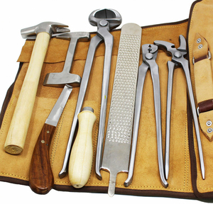 ชุดเครื่องมือขนม้าแบบมืออาชีพเครื่องมือสัตวแพทย์สำหรับการดูแลกีบเท้าและรองเท้ารวมถึงกระเป๋าหนัง - Product Image 5