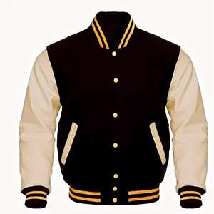 Veste universitaire personnalisée 2025 Hommes Letterman Vestes Baseball Bomber College Style Chenille Broderie Patch - Product Image 4