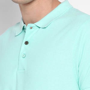 Polo Homme Premium Streetwear Vert Menthe Uni en Tissu Piqué Respirant Léger Décontracté Style Urbain Basique - Product Image 5