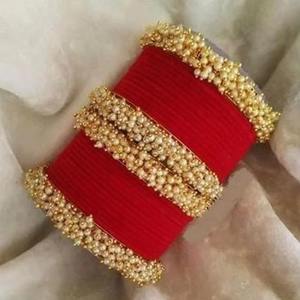 Ensembles de bracelets de mariée pakistanais de luxe de qualité supérieure fabriqués à la main multi-couleurs Unique et beau bracelet de créateur ensemble de Churian - Product Image 1