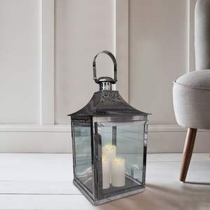 Elegant Iron Lantern Table Top Decorative <b>Lighting</b> Fixture Handmade Eco-Friendly Christmas Easter Home Decor - Product Image 2