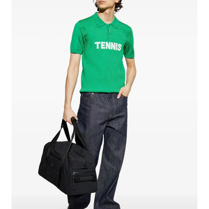 Polo ajustado de alta calidad para hombre para el verano, nuevas camisas de solapa de punto acanalado con cierre de botones y técnicas bordadas - Product Image 5