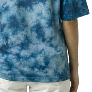 Camiseta Unisex Tie Dye de Manga Corta con Cuello Redondo, Estilo Casual Urbano, Color Azul, Venta al Por Mayor, Proveedor de Ropa a Granel - Product Image 5